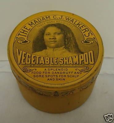 Madam C. J. Walker's Vegetable Shampoo Tin